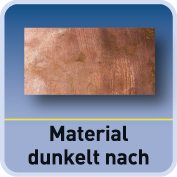 Material wird dunkler